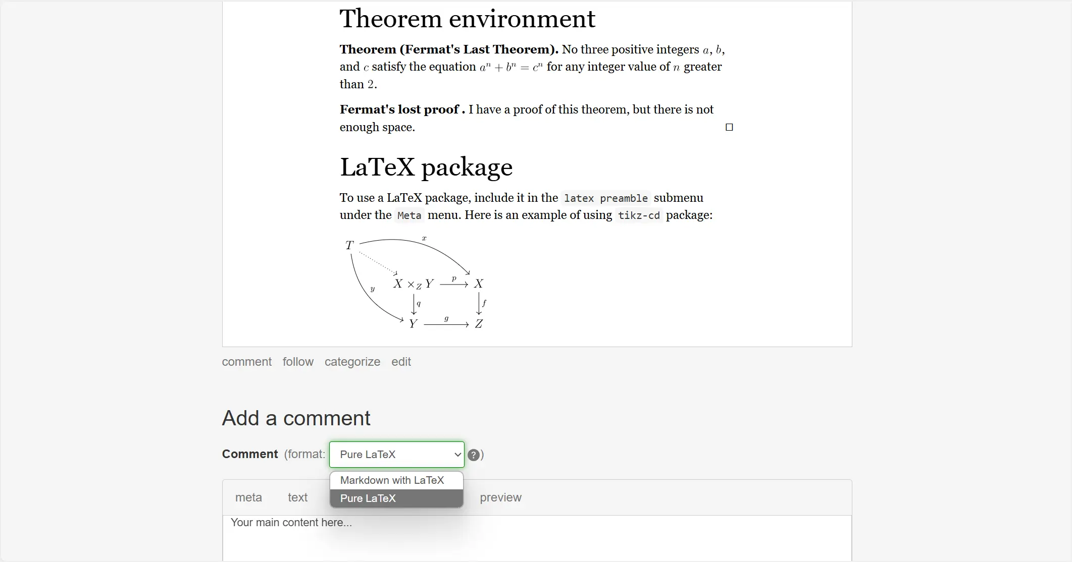 theorem environment